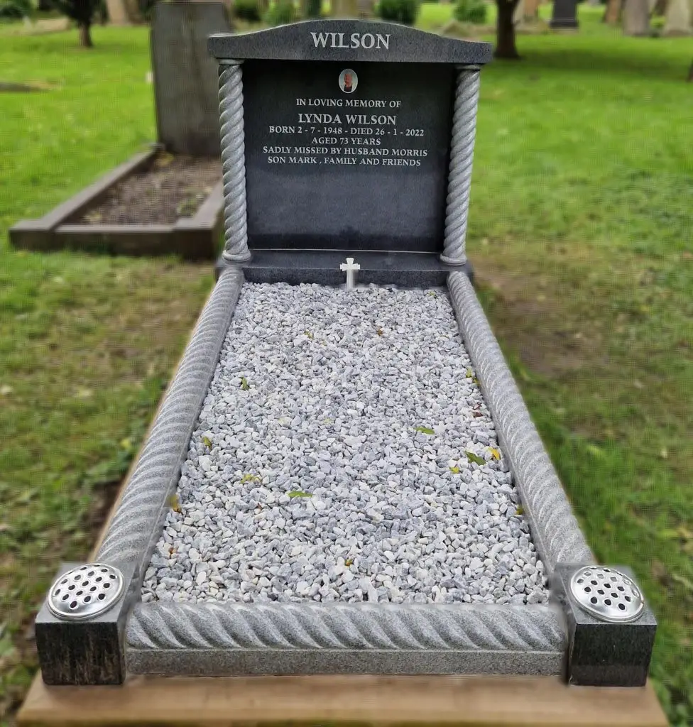 black-grey-granite-headstone